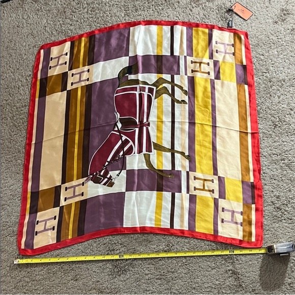 Hermes Multicolor Horse Print Scarf - Picture 2 of 4